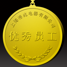 上海格兆電器優秀員工定制金幣